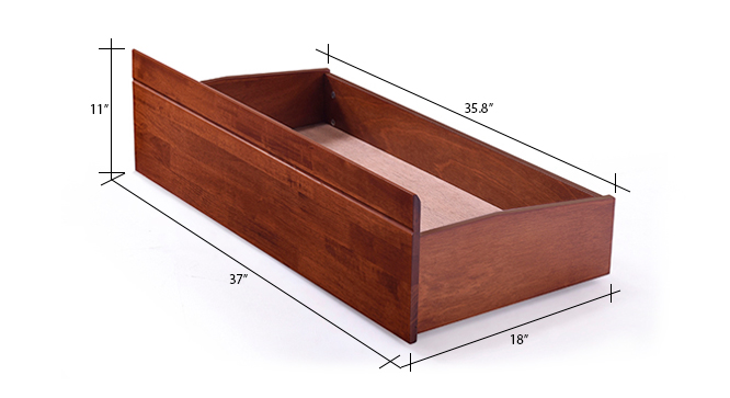 Remont Storage Bed Queen Size(Teak Finish)